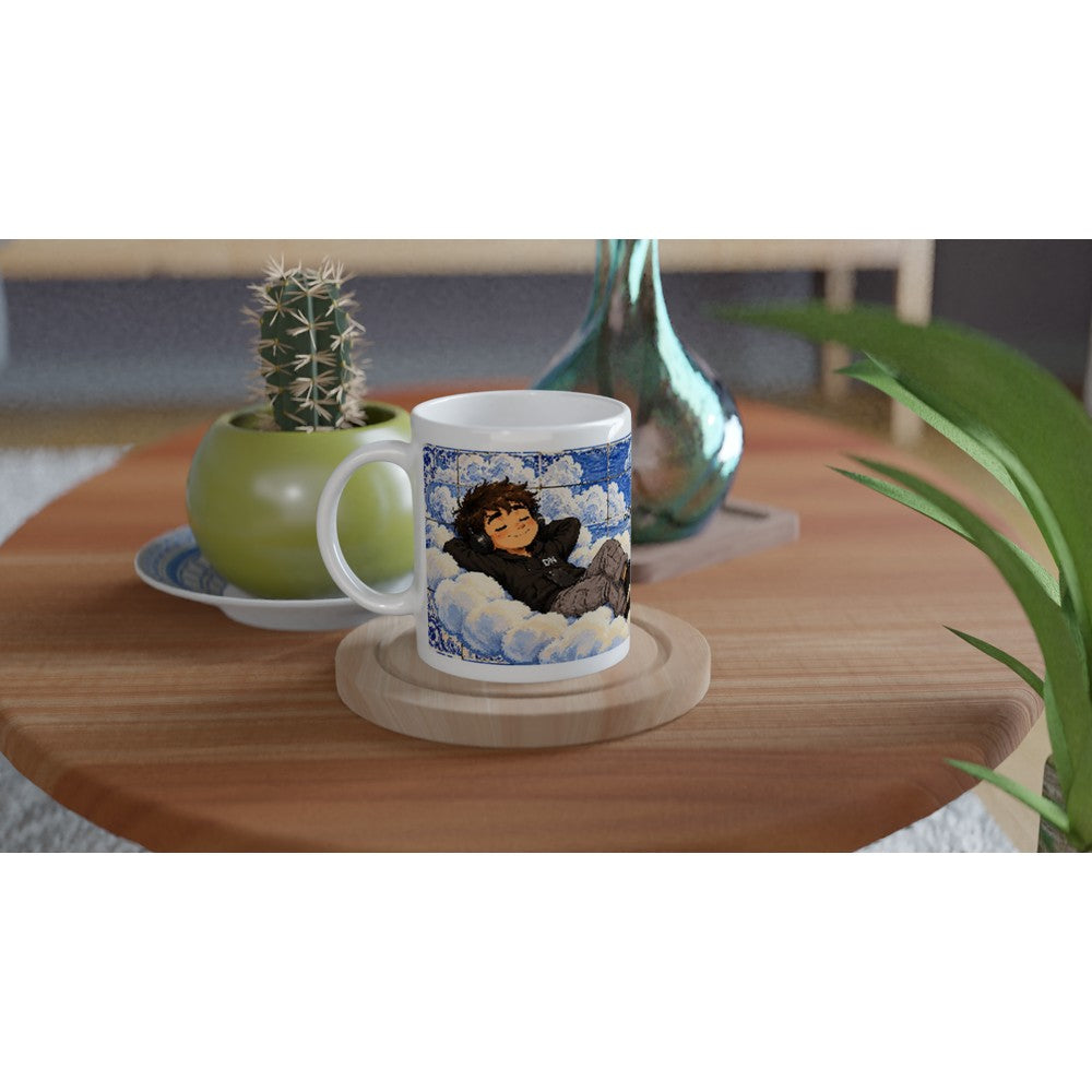 Caneca “Estou nas Nuvens!” com azulejos e o Mais Velho, DN Humor, vista 8