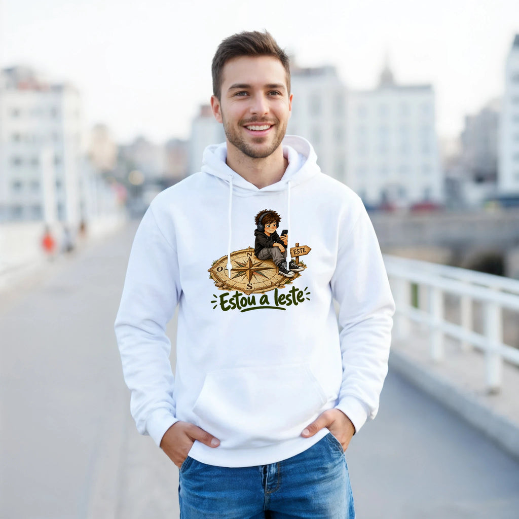 Hoodie unissexo “Estou a Leste”, DN Humor, vista 7