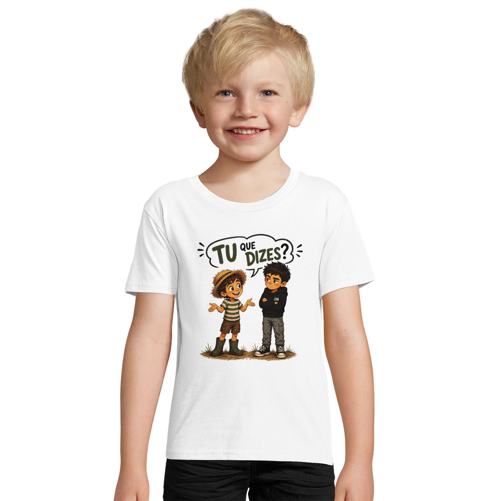 T-shirt infantil “Tu Que Dizes?”, DN Humor, vista 2