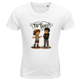 T-shirt infantil “Tu Que Dizes?” em algodão orgânico com o Reguila e o Mais Velho, DN Humor, imagem principal