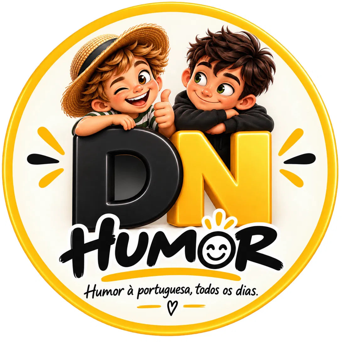 Emblema DN Humor com o Dinis e o Noah: Humor à portuguesa, todos os dias.